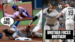 Pitcher Faces BROTHER In MLB Debut And Strikes Him Out! Vlad Jr Avoids Tag With Slide (MLB Recap)