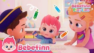  Coloring Fun with Bora and Brody! | Bebefinn Playtime Cartoon for Kids