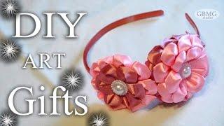 Ободок с цветами Канзаши.  Рукоделие. МК. Арт ободок для волос. DIY. Hand Made. Art. Kanzashi.