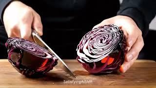 Satisfying ASMR Cutting Glass Vegetables - AiSMR! 