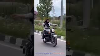 #ViralVideo | Traffic Police Action Taken Against Srinagar's Stunt Girl, Bike Seized #shorts