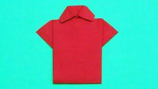 How to fold a paper napkin into a shirt