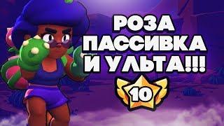 BRAWL STARS РОЗА ПАССИВКА И УЛЬТА!!! ОБЗОР И ГЕЙМПЛЕЙ НОВЫЙ ПЕРСОНАЖ Бравл Старс