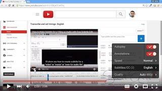 How to Add Subtitles or Closed Captions to your Youtube Videos
