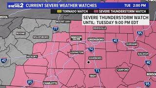 WFMY News 2’s weather team is tracking severe thunderstorms across the Triad | Four 2 Five