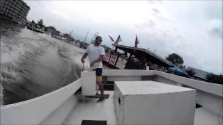 Boat Docking Brew River Dock Bar, Captain Jake