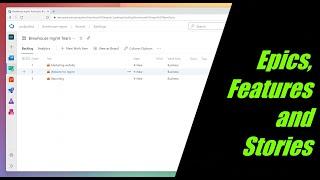 Epics, Features and Stories in Azure DevOps Project Management