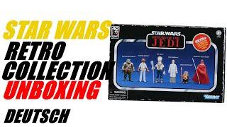 Unboxing Star Wars Retro Collection Multipack, Kenner Hasbro Vintage 2023, Episode 6 Review Deutsch