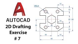 AutoCAD 2D Drafting Exercise # 7 - Basic to Advance in Hindi