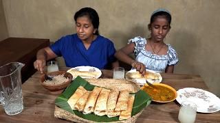 Masala Dosa with Mixed Vegetable Curry (Sambar) and Coconut Chutney  Village Food Recipe