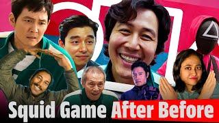 Squid Game Season 1 & 2 After Before Reaction Review| Our First Reaction Video 🫶 #squidgame