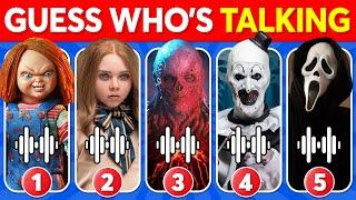 Guess The HORROR MOVIE Character by Their Voice  Ghostface, Chucky, M3GAN, Art the Clown and more!