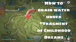 How to drain water under "Fragment of Childhood Dreams Domain"