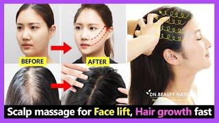 4 mins Head & Scalp massage for Face lift, Face skin rejuvenation, Hair growth, Reduce hair loss