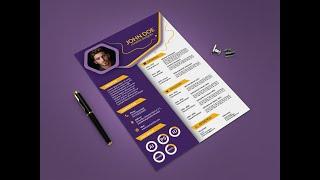 Creative CV/Resume Design in Adobe Illustrator CC