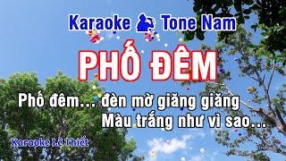 Phố Đêm Karaoke - Nhạc Sống Hay Tone Nam (Am) - Karaoke Lê Thiết