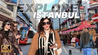 ISTANBUL TURKEY 4K WALKING TOUR: Explore Eminonu, Sirkeci, Galata Bridge, Karakoy