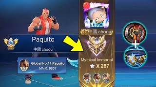 TOP GLOBAL PAQUITO NO EDIT GAMEPLAY IN IMMORTAL!! + BEST BUILD PAQUITO