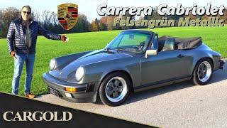 Porsche 911 Carrera Cabriolet, 1988, Farbrarität in Felsengrün Metallic, erstklassiger Pflegezustand