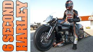 6 second Harley Pro Stock dragbike, Andrew Hines NHDRO Indy 6-8-12