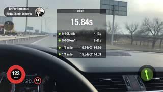 Skoda Octavia A7FL 1.4 TSI+DSG 150hp разгон 0-100, 402м