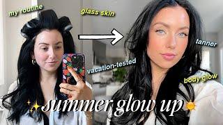 my go-to summer makeup that LOOKS LIKE SKIN // routine, fav products, body glow, spfs, tanner...