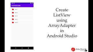 Create ListView using ArrayAdapter with OnClickListener in Android Studio latest