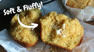 Cornmeal Muffins recipe ~ fluffy & buttery