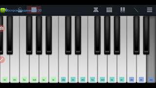 ,, Пляж" тема из ,,Ну-погоди"на пианино в телефоне одним пальцем
