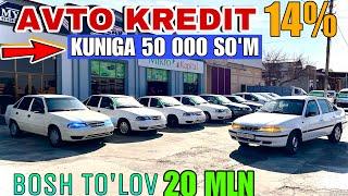 AVTO KREDIT 2024 YILLIK 14% BOSH TO'LOV 20% YANGI MOSHINALAR KELDI…