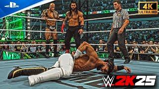 WWE 2K25: Roman Reigns & The Rock vs Cody Rhodes & Seth Rollins | WrestleMania 40 Tag Team Match