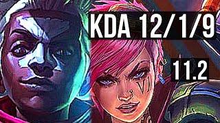 EKKO vs VI (JUNGLE) | 12/1/9, 70% winrate, Legendary | BR Master | v11.2