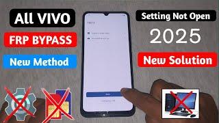 All ViVO FRP BYPASS Android 14 || Settings Not Opening  Without PC 2025 || Frp Unlock 100% Free New