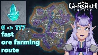 My high yield ore farming route in the Chasm | Genshin Impact