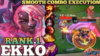 EKKO PERFECT GANK EXECUTION! BEST JUNGLE META BUILD ABUSE - TOP 1 GLOBAL EKKO BY s2 v152 - WILD RIFT