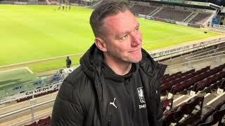 Kevin Nolan speaks to BBC Radio Northampton after the draw with Stockport County