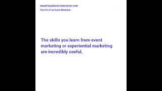 Event Marketing Insights: CV of Event Marketer