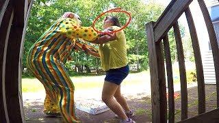 Scary Clown Attacks Mom and Destroys Father's Day Cake!