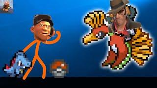 Animation VS Pokemon dubbed by the TF2 Mercs l Hamm Mann