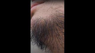 Facial grey hair plucking #3