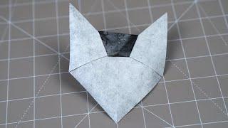 FAST & EASY Origami Cat Face Tutorial - FearlessFlourish