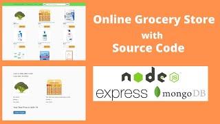 Online Grocery Store Project in MongoDB Node.js Express.Js