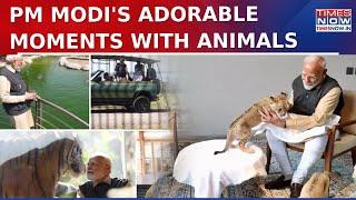 PM Modi's Adorable Moments With Animals At Anant Ambani's Vantara In Jamnagar, Gujarat | WATCH