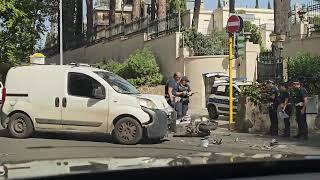 Grave Incidente Mortale, Cassia, Roma Scontro Moto vs Auto, Immagini Esclusive 8K, Polizia Sul Posto