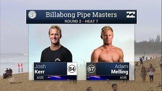 Josh Kerr vs Adam Melling - Round Two, Heat 7 - 2016 Billabong Pipe Masters: