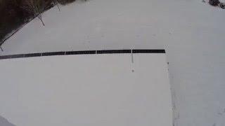 Let there be light! (Snow sliding from solar panels)