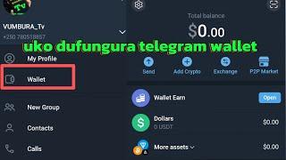 ⭐How to create telegram wallet ⭐Uko dufungura telegram crypto wallet.