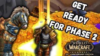 Level Up, Gather & Farm GOLD FOR EPIC RIDING Before PHASE 2 CLASSIC WOW FRESH WITH THIS!