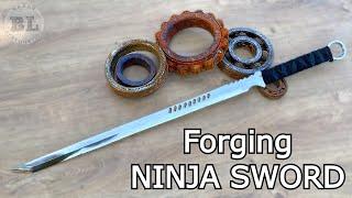 Forging a NINJA SWORD out of Rusted Bearing