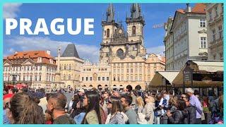  PRAGUE CZECH REPUBLIC, WALKING TOUR, PRAGUE CITY WALK, WENCESLAS SQUARE, OLD TOWN SQUARE, 4K60FPS